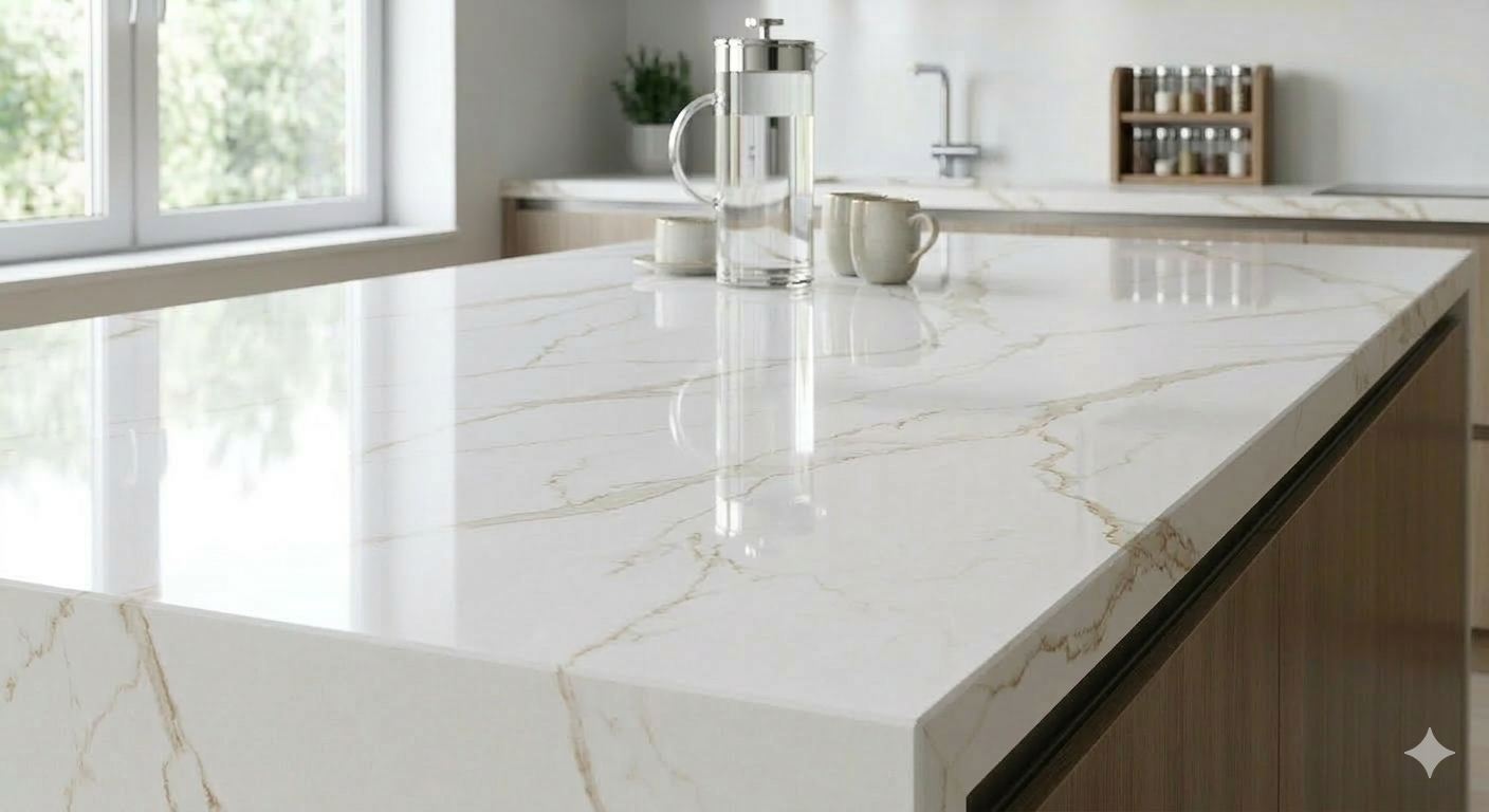 Quartzo Calacata Gold Polido